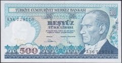 7.Emisyon 1.Tertip 500 Lira A36 729770 Çilaltı Çil