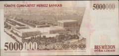 7.Emisyon 5 000 000 Lira K09 647375 Çok Temiz+