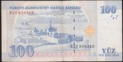 8.Emisyon 100 YTL B17 926315 Çok Temiz