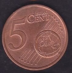 Avrupa Birliği 5 Euro Cent 2002 J Almanya