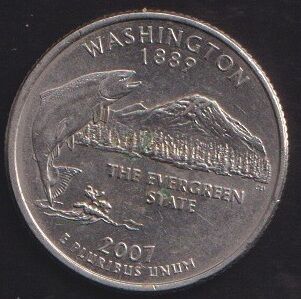 Amerika Çeyrek Dolar 2007 P Hatıra Washington