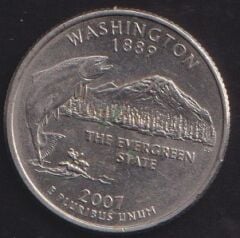 Amerika Çeyrek Dolar 2007 P Hatıra Washington