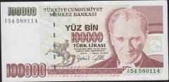 7.Emisyon 3.Tertip 100000 Lira I54 580114 Çok Çok Temiz