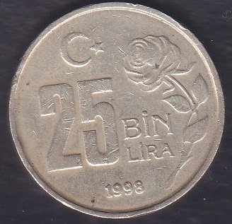 1998 YILI 25 BİN LİRA