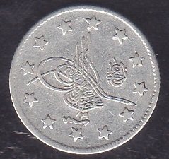 1293 / 19 ABDULHAMİT 2 KURUŞ GÜMÜŞ