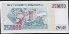 7.Emisyon 1.Tertip 250000 Lira D08 977432 Çok Temiz+