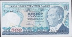 7.Emisyon 1.Tertip 500 Lira A10 907232 Çilaltı Çil