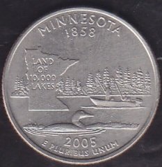 Amerika Çeyrek Dolar 2005 Hatıra Minnesota