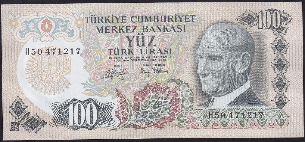6.Emisyon 2.Tertip 100 Lira H50 471217 Çilaltı