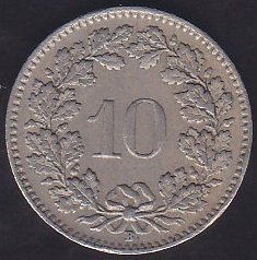 İSVİÇRE 10 RAPPEN 1959 eski para alan yerler