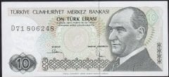 7.Emisyon 2.Tertip 10 Lira D71 806248 Ççt Çilaltı