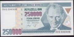 7.Emisyon 1.Tertip 250000 Lira D05 596906 Çilaltı