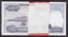 7.EMİSYON 2.TERTİP 1000 LİRA G HARFİ DESTE ( 100 ADET ) ÇİL