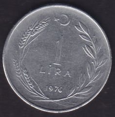1976 Yılı 1 Lira Ters