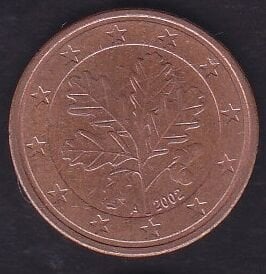 Avrupa Birliği 5 Euro Cent 2002 A Almanya