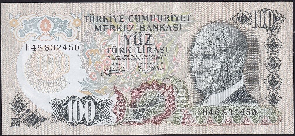 6.Emisyon 2.Tertip 100 Lira H46 832450 Çil
