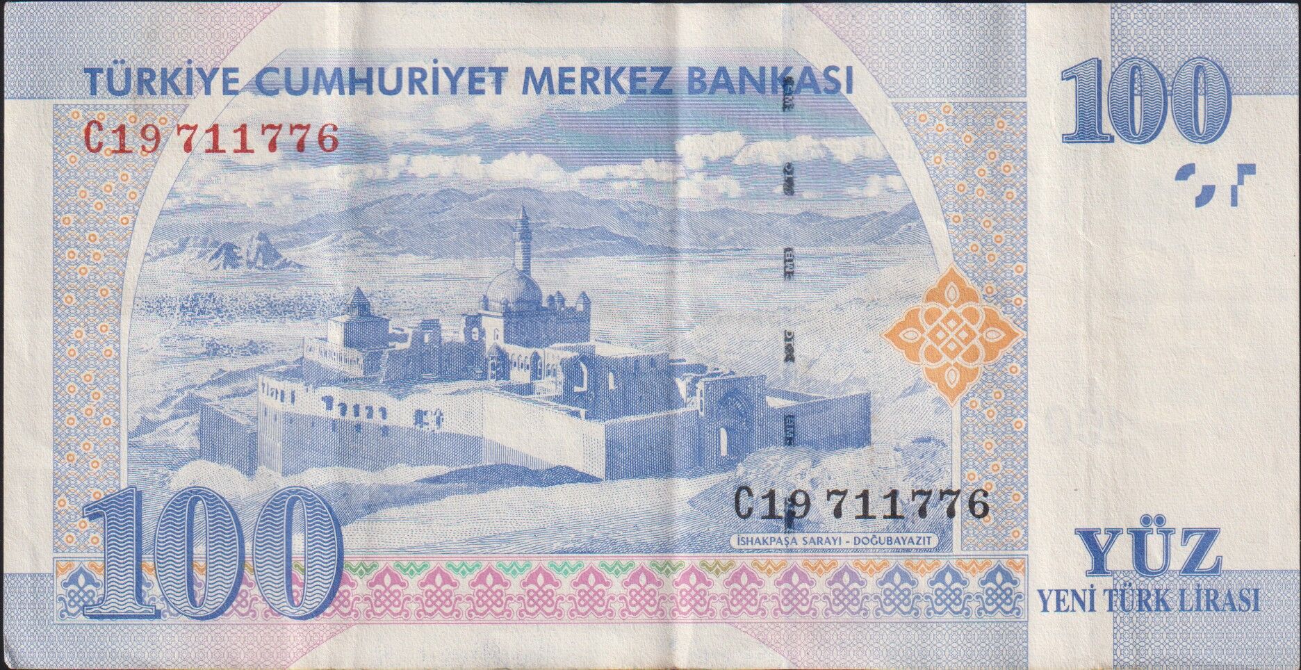 8.Emisyon 100 YTL C19 711776 Çok Temiz+