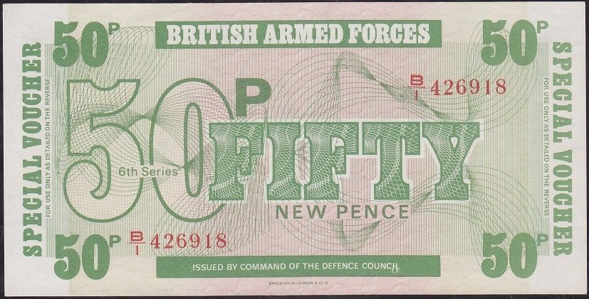 İngiliz Ordu 50 New Pence 1972 Ççt Çilaltı