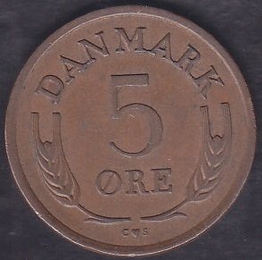 Danimarka 5 Öre 1962