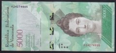 VENEZUELA 5000 BOLİVARES 2016 ÇİL