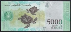 VENEZUELA 5000 BOLİVARES 2016 ÇİL