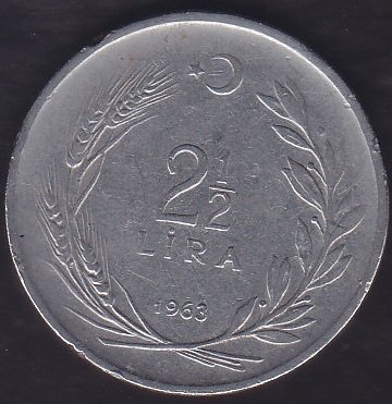 1963 YILI 2.5 LİRA