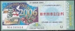 2005 31 Aralık Çeyrek Bilet - U Serisi