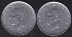 1968 Yılı 1 Lira (Ters Düz Takım)