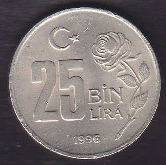 1996 YILI 25 BİN LİRA