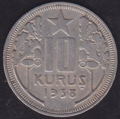 1938 Yılı 10 Kuruş