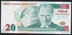 8.EMİSYON 20 YTL D17 624300 ÇİL eski kağıt para değerleri