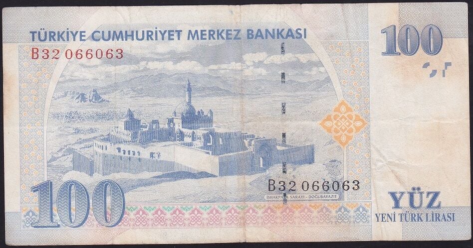 8.Emisyon 100 YTL B32 066063 Çok Temiz