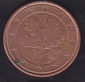 Avrupa Birliği 5 Euro Cent 2002 F Almanya
