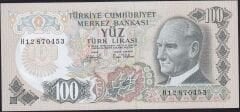 6.Emisyon 2.Tertip 100 Lira H12 870453 Çilaltı Çil
