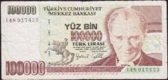 7.Emisyon 3.Tertip 100000 Lira I48 917423 Haliyle