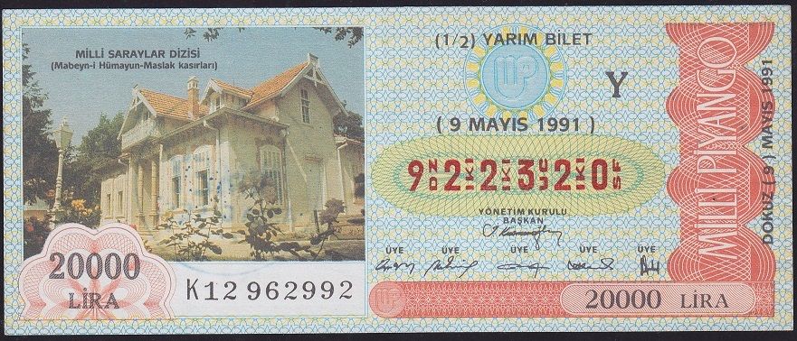 1991 9 Mayıs Yarım Bilet - Y Serisi