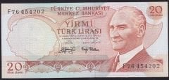 6.Emisyon 3.Tertip 20 Lira F76 454202 Çilaltı Çil