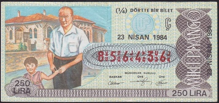 1984 23 Nisan Çeyrek Bilet - Ç Serisi