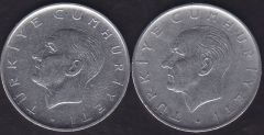 1970 Yılı 1 Lira (Ters Düz Takım)