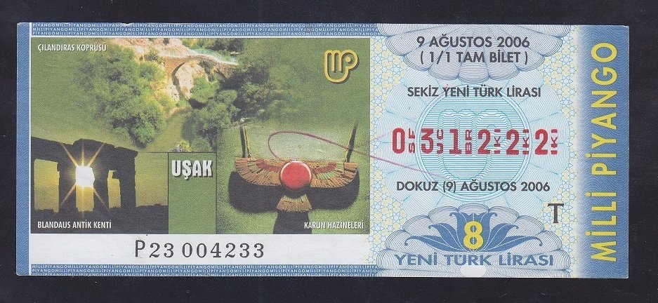 2006 9 AĞUSTOS TAM BİLET - 031222
