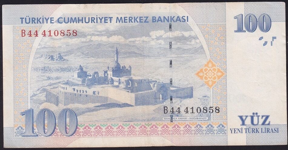 8.Emisyon 100 YTL B44 410858 Çok Temiz