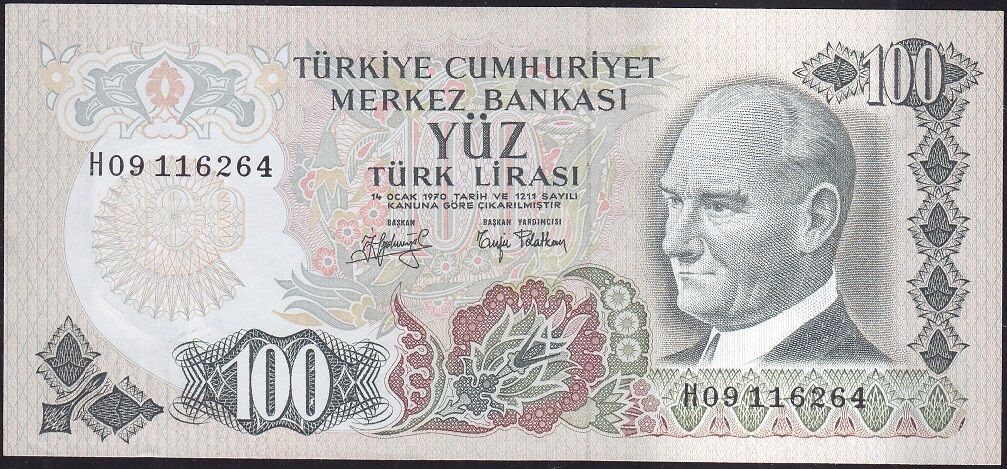6.Emisyon 2.Tertip 100 Lira H09 116264 Çilaltı Çil