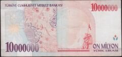 7.Emisyon 10 000 000 Lira D39 003989 Çok Temiz