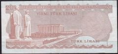 6.Emisyon 3.Tertip 20 Lira F74 885780 Çok Temiz+