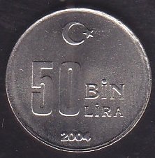 2004 YILI 50 BİN LİRA ÇİL