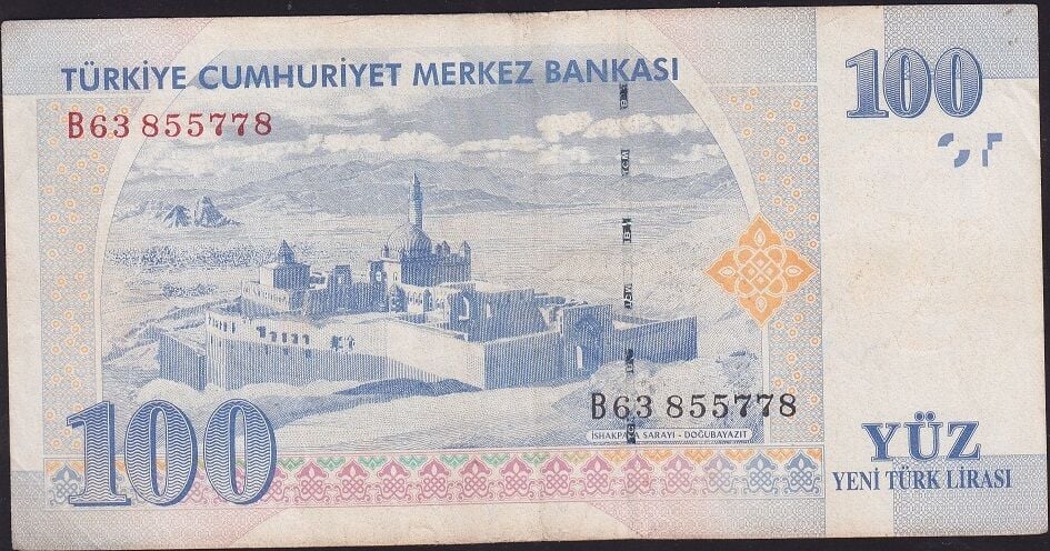 8.Emisyon 100 YTL B63 855778 Çok Temiz+