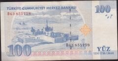 8.Emisyon 100 YTL B63 855778 Çok Temiz+