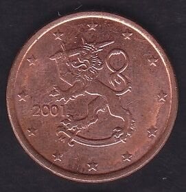 Avrupa Birliği 5 Euro Cent 2001 Finlandiya