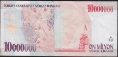 7.Emisyon 10 000 000 Lira D38 656871 Çok Temiz+