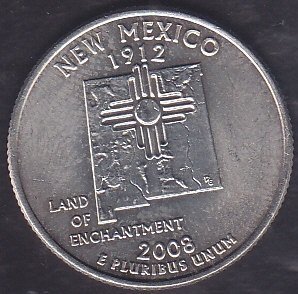 Amerika Çeyrek Dolar 2008 Hatıra New Mexico